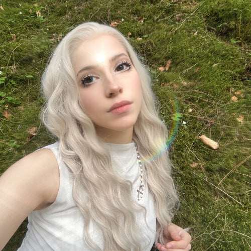 Celeste™ – 28” Wavy Platinum Synthetic Wig