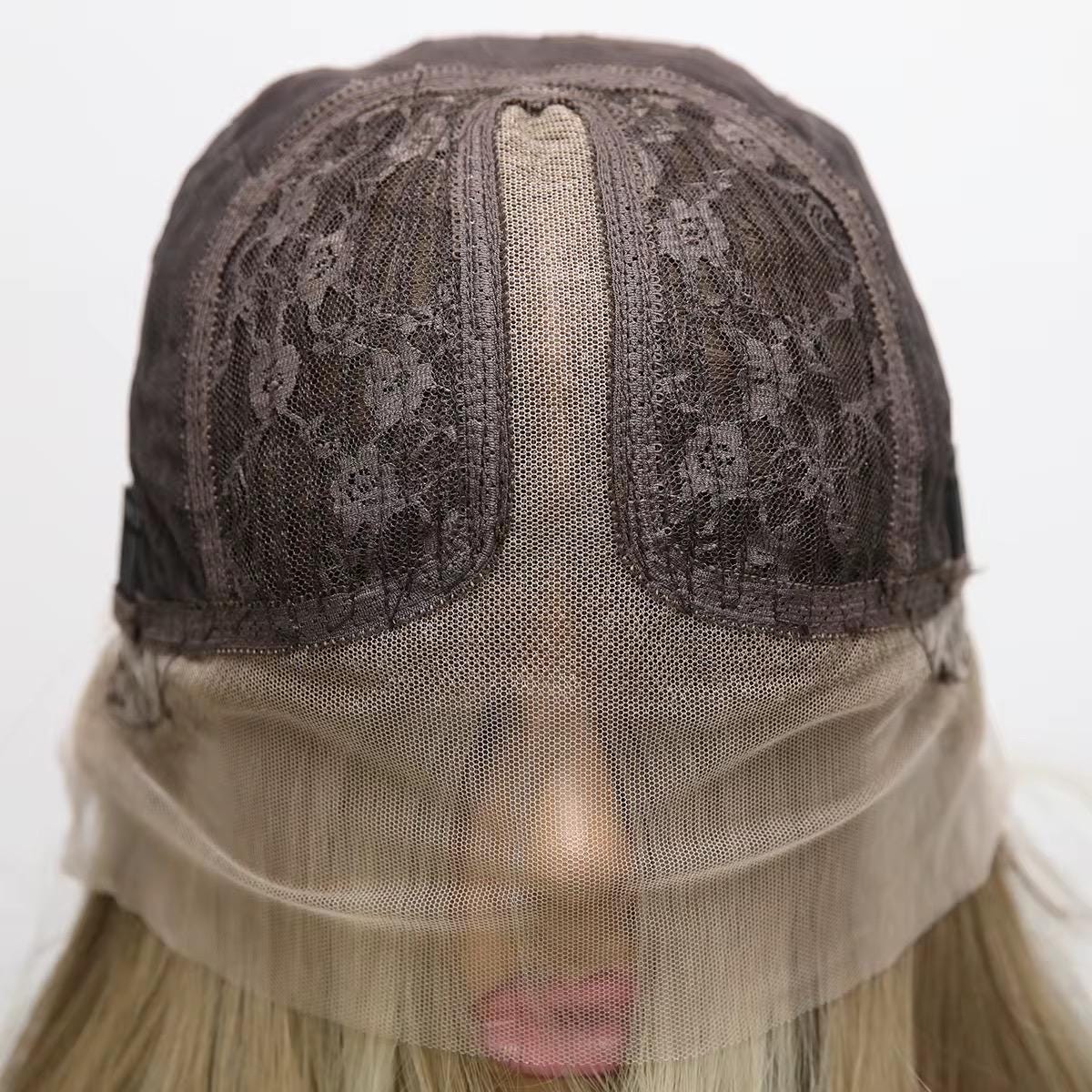 Perruque Lace Front Platine Highlight : Ondulations Longues Blonds Bruns Résistantes À La Chaleur