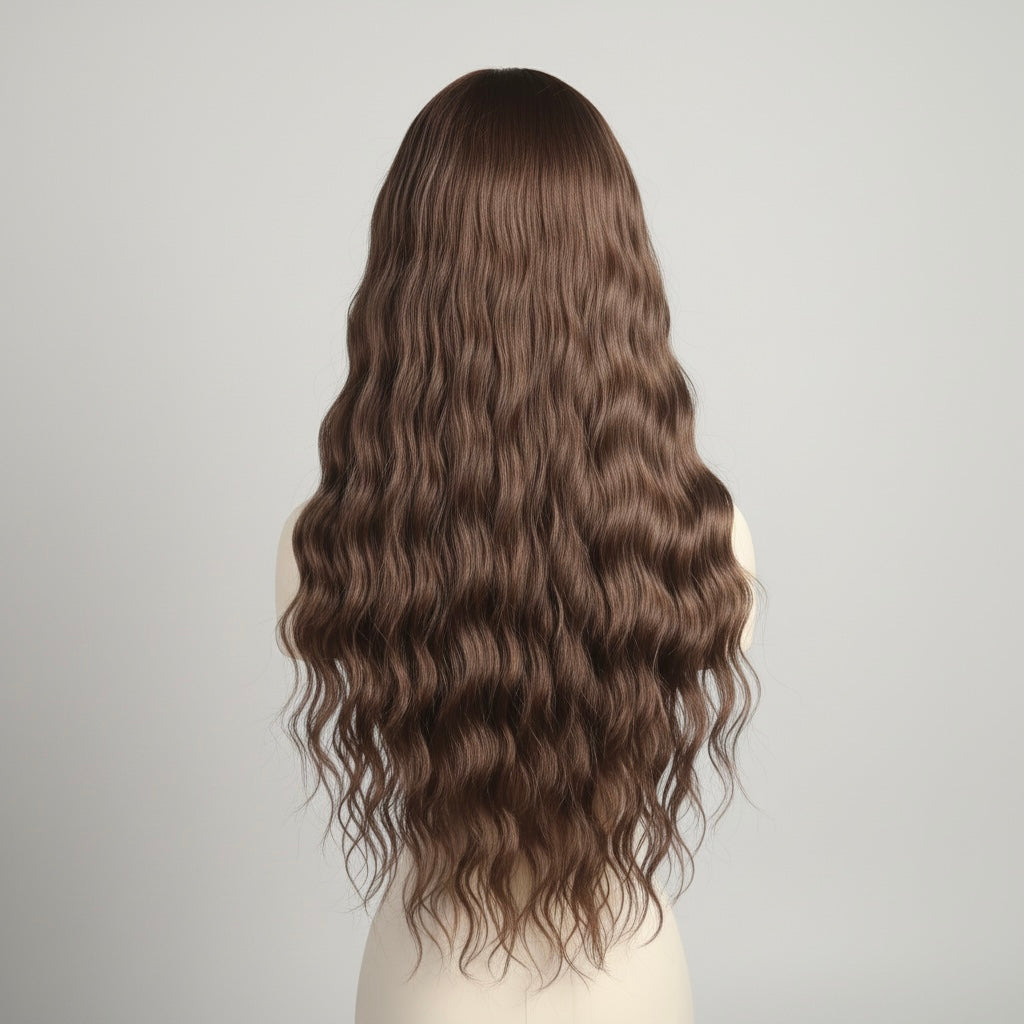 Daisy™ – 28” Wavy Dark Brown Synthetic Wig