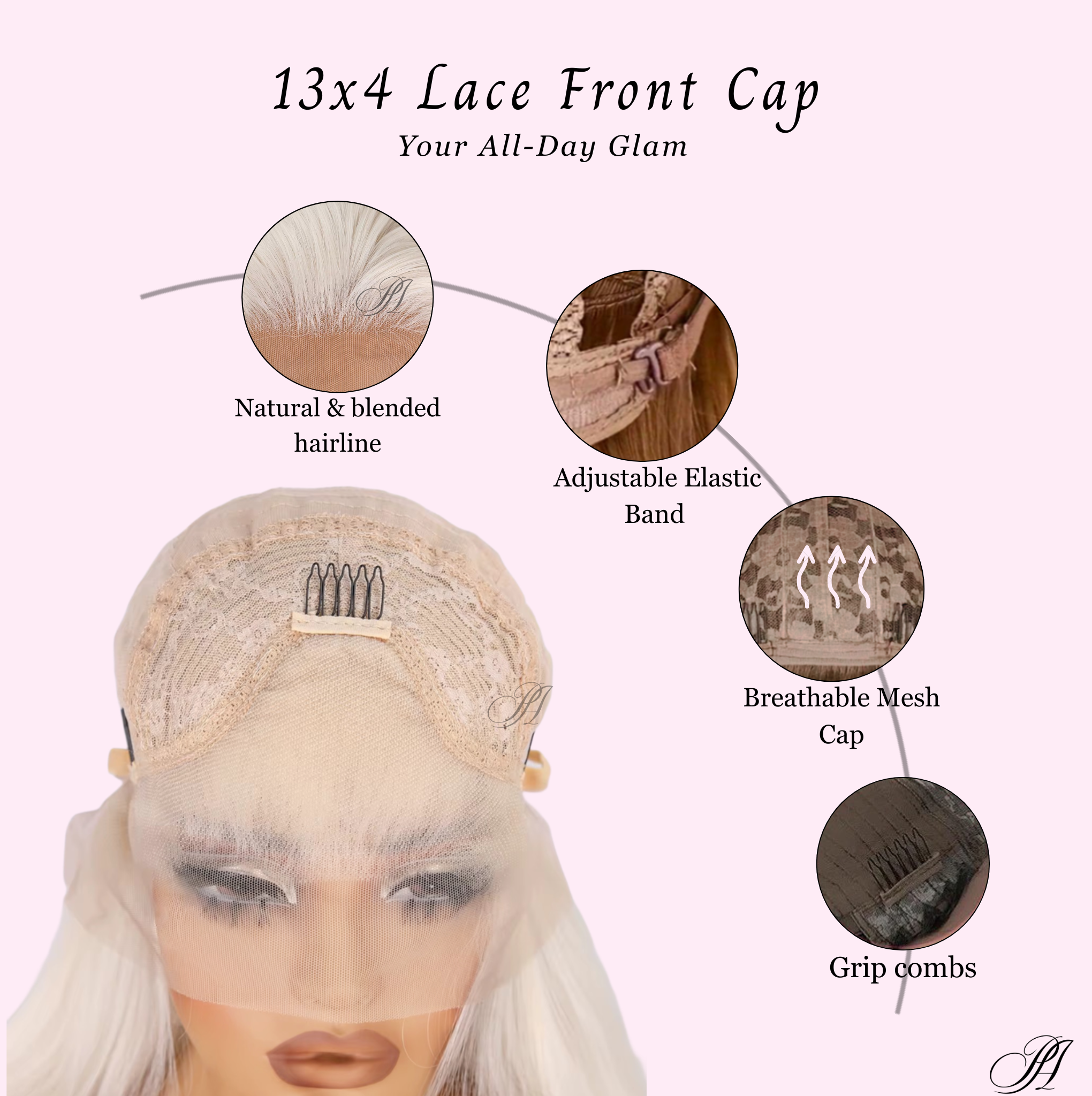 Celeste™ – 28” Wavy Platinum Synthetic Wig