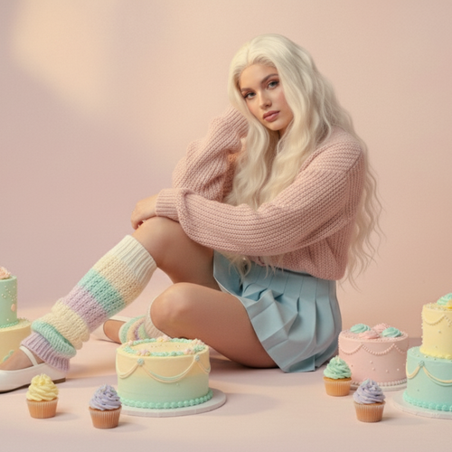 Celeste™ – 28” Wavy Platinum Synthetic Wig