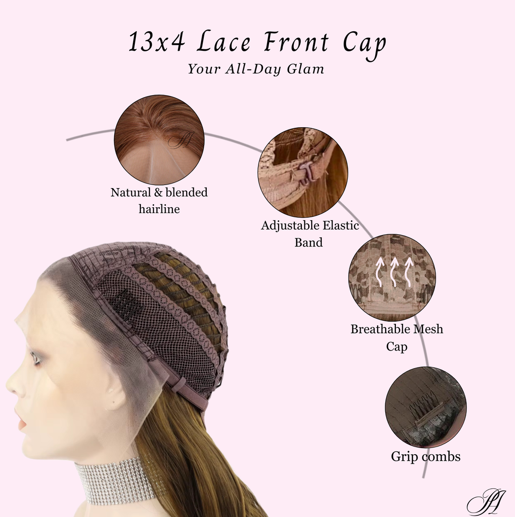 Julia™ – 28” Wavy Ginger Synthetic Wig