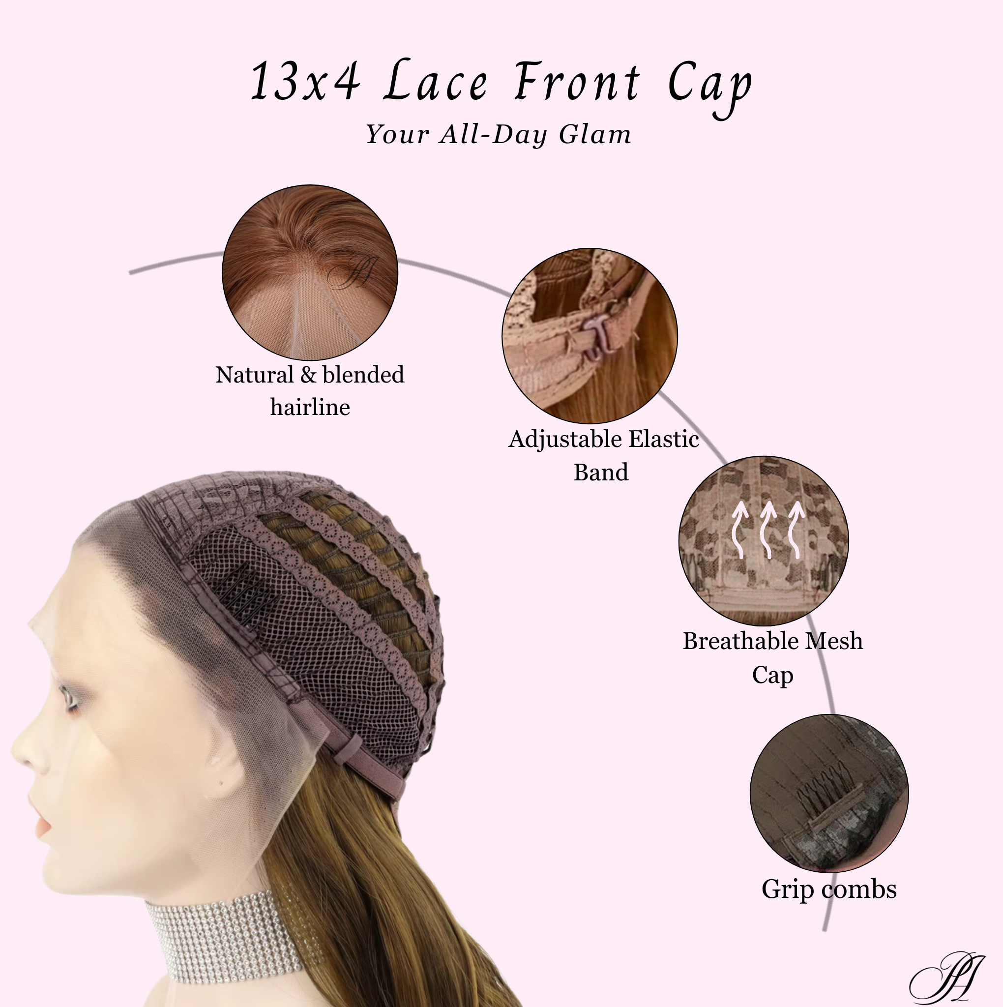 Julia™ – 28” Wavy Ginger Synthetic Wig