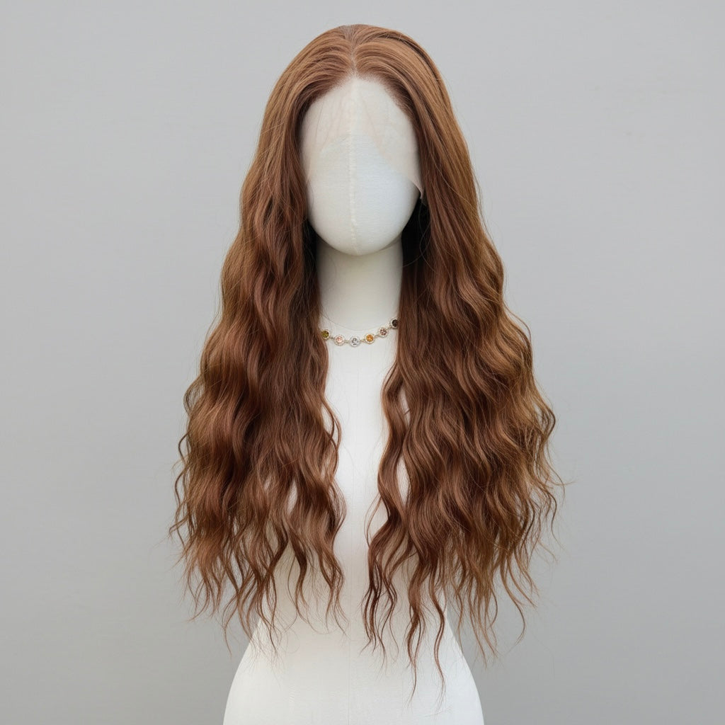 Julia™ – 28” Wavy Ginger Synthetic Wig